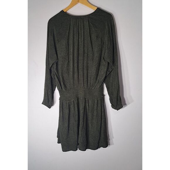 Rails womens large jasmine green black smocked dress whimsy goth boho chic - Picture 4 of 8